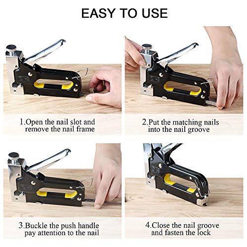3 in 1 Heavy Duty Staple Gun with Staple Remover, Hand Operated