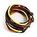 November's Chopin (TM) Unique Charm Colorful Multistrand Leather Adjustable Wrap Bracelet (Orange)