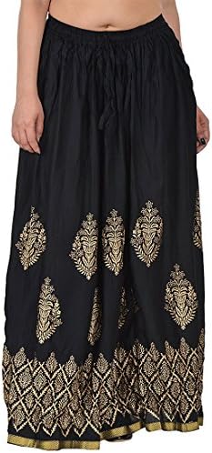 Women's A-Line Skirt (SKT3050_Black_Free Size)