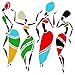 Stencils for Walls: African Dancers Stencil, 4.5 x 4.5 inch (S) - Women Lady Dancers Ethnic Tribal