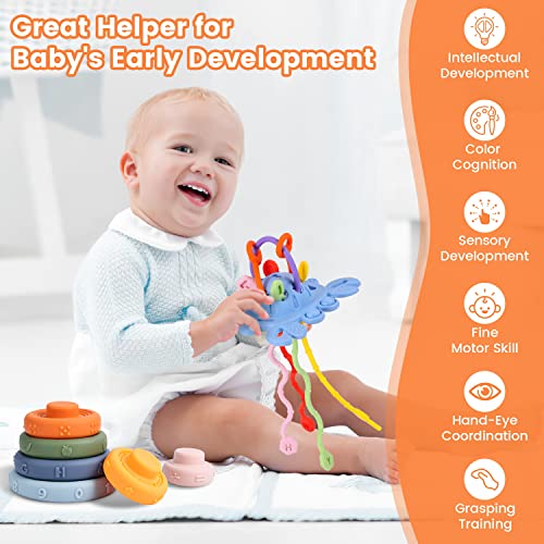 Tameler Montessori Toys for 1 Year Old Teething Teether Toys for Babies