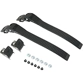 RLECS 2PCS Adjustable Inline Skate Ratchet Buckle Clips Skate Replacement Straps with Screws Plastic with Hex Socket Screws Black