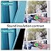 NICETOWN 100% Blackout Curtains with Black Liners, Thermal Insulated Full Blackout 2-Layer Lined Drapes, Energy Efficiency Window Draperies for Bedroom (Light Blue, 2 Panels, 52-inch W by 63-inch L)