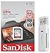 SanDisk 64GB Ultra SDXC UHS-I Memory Card (SDSDUNC-064G-GN6IN) with USB 3.0 SD Reader (2 Pack)
