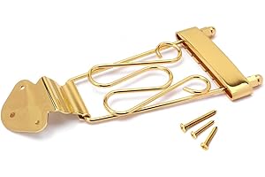 Alnicov 6 String Archtop Guitar Trapeze Tailpiece with Wired Frame Hollow Semi Hollow Electric Guitar Gold