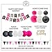 Hot Pink and Black Birthday Decorations for Women, Hot Pink and Black Party Decorations - Happy Birthday Banner Garland, Paper Decor, Balloons, Cake Topper, Sash and More