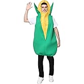 EraSpooky Adult Corn On The Cob Costume Funny Halloween Vegetable Fancy Dress