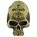 Jig Pro Shop Paracord/Lanyard Bead/Pendant in Antiqued Brass (Cross Skull)