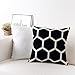 Modern Homes Black and White Throw Pillow Covers 16x16 inches ; 100% Cotton Cushion Cases for Couch, Bed; Black and White Cushion Covers 16x16 (Set of 5)