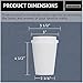 [100 Pack - 12 oz.] White Paper Coffee Cups & Lids - Disposable Hot Cups with Plastic Lids for Hot Drinks