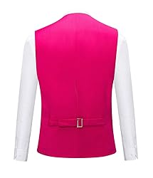 MOGU Mens Pink Suits Slim Fit 3 Piece US Size