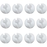 ZZLZX 12PCS Bead Chain Crimp Stop for Roller Shades Clear Beaded Chain Stop for Beaded Chain, Blinds Bead Accessories, White