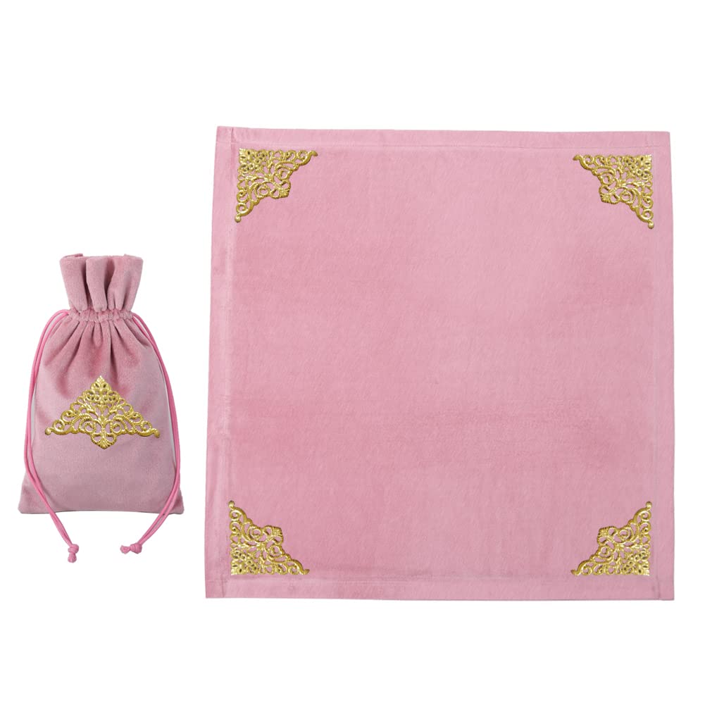BLESSUME Altar Tarot Table Cloth for Reading Wicca Square Divination Velvet Cloth with Tarot Pouch — image 1