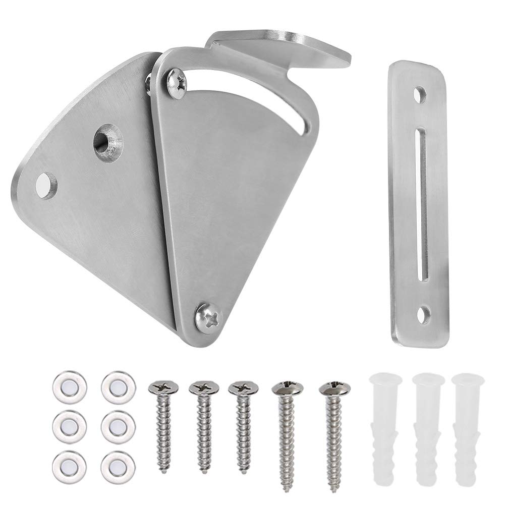 Fdit Door Latch, Stainless Steel Sliding Barn Door Latch Lock Set Barn Door Lock Sliding Door Tear Drop Latch Privacy Lock Hardware Hardware Accessory for Bathroom Bedroom