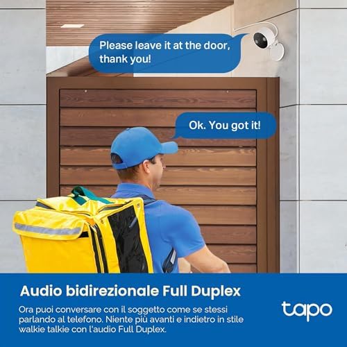C120 Telecamera Wi-Fi Esterno & Interno, Videocamera Sorveglianza 2K 4MP, Sicurezza Domestica AI, Visione Notturna, Installazione semplice, Base Magnetica, IP66 Resistente Alle Intemperie, Alexa