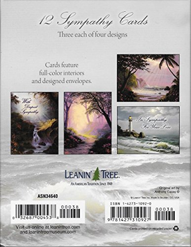 Words of Comfort by Anthony Casay [ASN34640] - Sympathy Note Card Assortment by Leanin' Tree - 12 cards featuring a full-color interior and colorful envelope