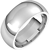 Sonia Jewels Solid 925 Sterling Silver 8mm Comfort Fit Wedding Band Ring Mens Heavy Thick Classic Plain Traditional - Size 11.5
