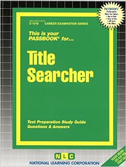 Title Searcher (Career Examination Series) Title Searcher (Career Examination Series)