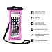 Floating Waterproof Case Dry Bag with Armband & Audio Jack for iPhone 6, 6 plus, 6s, 6s plus, 5s, Samsung Galaxy s6; Eco-Friendly TPU construction Pouch & IPX8 Certified to 100 Feet by 3iART (Pink)