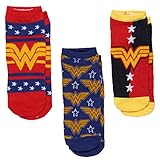 Wonder Woman Logo Tossed Women's 3-pack Low-cut Socks