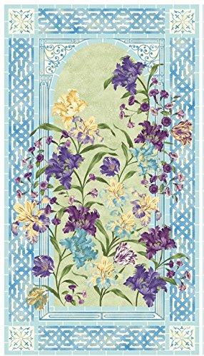 Cotton Fabric - Paintbrush Studio Ro Gregg Garden Rendezvous 120-11681 Floral 24" Panel