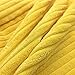 YOUR SMILE Solid Color Decorative Accent Pillow Covers Case Striped Corduroy Plush Velvet Cushion Cover for Couch, Set of 2, Yellow,18x18 inch