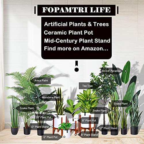 Fopamtri Artificial Bird of Paradise Plant Fake Tropical Palm Tree for