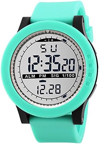 Men Digital Watch Viasa Luxury Military Army SportWaterproof Wrist Watch Solid Colour Tag Watches (Free Size, Green)