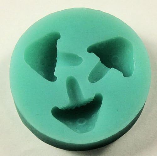 Baking Molds Round Decorated Mini Mushroom 3 Cavity Silicone Mold for Fondant Gum Paste Chocolate Crafts Candy Molds Decorating Random Color (A 190)