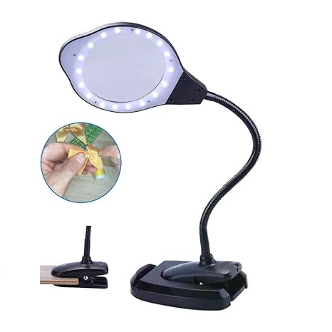 Grande Lampada Con Lente Di Ingrandimento Da Tavolo Con Luce