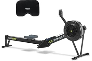 Concept2 RowErg Indoor Rowing Machine - PM5 Monitor, Device Holder, Adjustable Air Resistance, Easy Storage with FitXion Seat Cushion