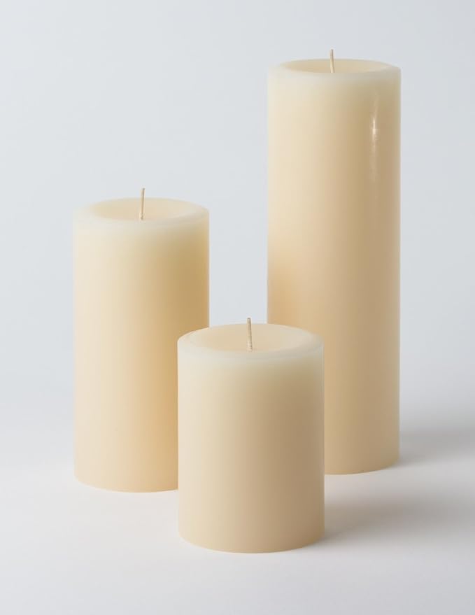 MIster Candle Assorted Unscented Solid Color Pillar