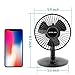 OPOLAR First Oscillating Mini Fan, AA Battery (not Included) Operated or USB Powered, Portable Table Fan, 3 Speeds, Adjustable Head, Enhanced Airflow and Low Noise, Personal Office Fan for Home-Black