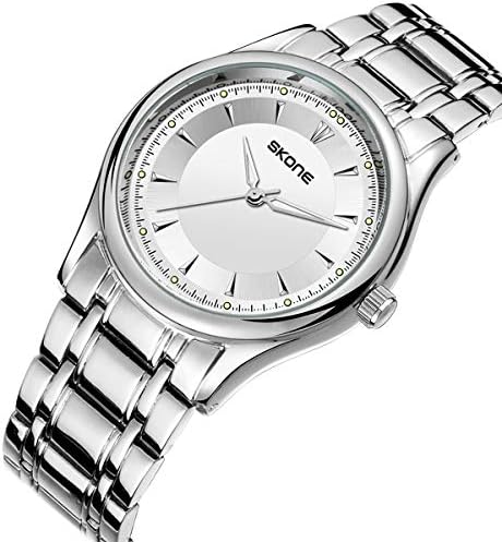 Minimalist Watches with Business-Style Couple Watch Quartz Watch with Simple Stainless Steel Strap Women Men