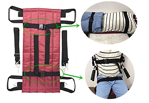 Frjjthchy Medical Lift Sling Stairs Patient Transfer Boards Belt Can Sitting and Lie Down with 2 Safe Belt