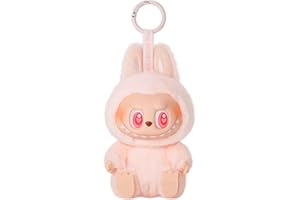GENERIC LABUBU Doll, Plush Toy Set Vinyl Plush Hanging Card,Blind Box Figures La bubu, The Monsters Plush Toys for Modern Home Decor, Collectible Toy Set (Seat-Pink)