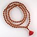 108 Buddhist Mala Beads - Meditation Prayer Necklace/Bracelet (Rudraksha, 8 MM)