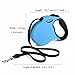 AKALI Retractable Dog Leash with Reflective Ribbon Cord, 13 ft, for Small Dog up to 22 lbs, a Metal Loop for Hanging Poop Bag Dispenser, Sky Blue