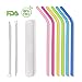 Regular Size Silicone Straws, Opret 6 pcs Reusable Slim Straws