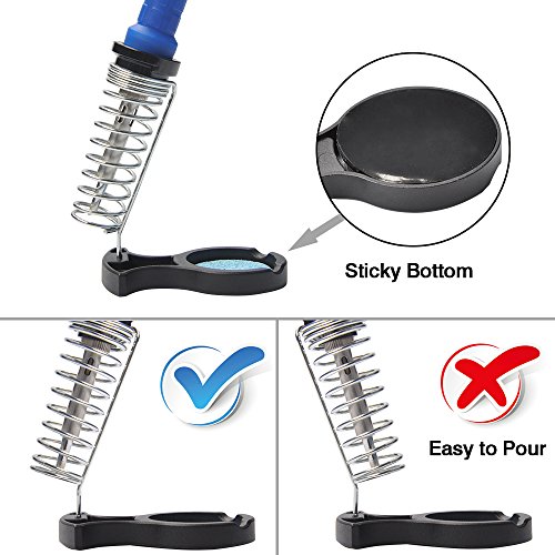 Upgraded Soldering Iron Kit Electronics with Magnifying Glass 60w Temperature Adjustable Soldering Iron [16-In-1] Welding Tool 6 Tips Desoldering Pump Stand with Sponge Tweezers Wire Cutter Carry Box - Thumbnail 3