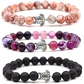 Caiyao 8mm Sea Turtles Beads Bracelet Turquoise Natutal Stone Elastic Stretch Bracelet for Women Men