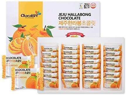 Jeju Hallabong Chocolate 288g 32ea, Korea Jeju Special Product, Best Snack (Pack of 2)