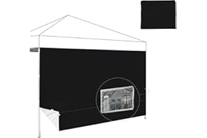 SANWAY Instant Canopy Tent Sunwall,10x10 Canopy Sidewalls with Silver Coating (Black, 10'x10')