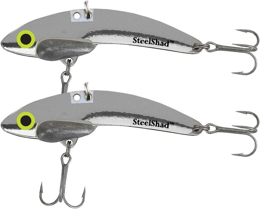 SteelShad - XL Series (3/4 oz) - 2 Pack - Lipless Crankbait for Freshwater & Saltwater Fishing - Long Casting Bass Lure Perfect for Bass, Pike, Musky, Walleye, Trout, Salmon and Striper