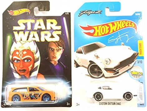 Hot Wheels "MASTER & APPRENTICE" AUDACIOUS (ANAKIN SKYWALKER & AHSOKA TANO) & BONUS: Hot Wheels 2017 Factor Fresh Fugu Z Custom Datsun 240Z 76/365, White
