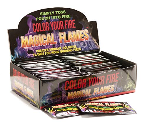 Magical Flames Vibrant & Colorful Flames for Wood Burning Fires (50 Pack)