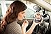 iLuminate Folding Travel Makeup Mirror - 1X and 5X Magnifying Makeup Mirror with Dimmable Lights, Battery Operated Handheld Cosmetic Mirror with Protective Pouch, Batteries Included, Metallic Black