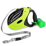 Rosmax Retractable Dog Leash,16 Ft Dog Walking Leash For Small Medium Large Dogs up to 110 lbs,Heavy Duty No Tangle Pet Lead,One Button Break and Lock,Dog Waste Bags Included