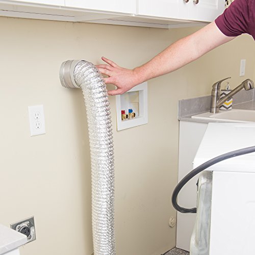 Snap to Vent Aluminum Dryer Hose 4 inch diameter x 8 feet long