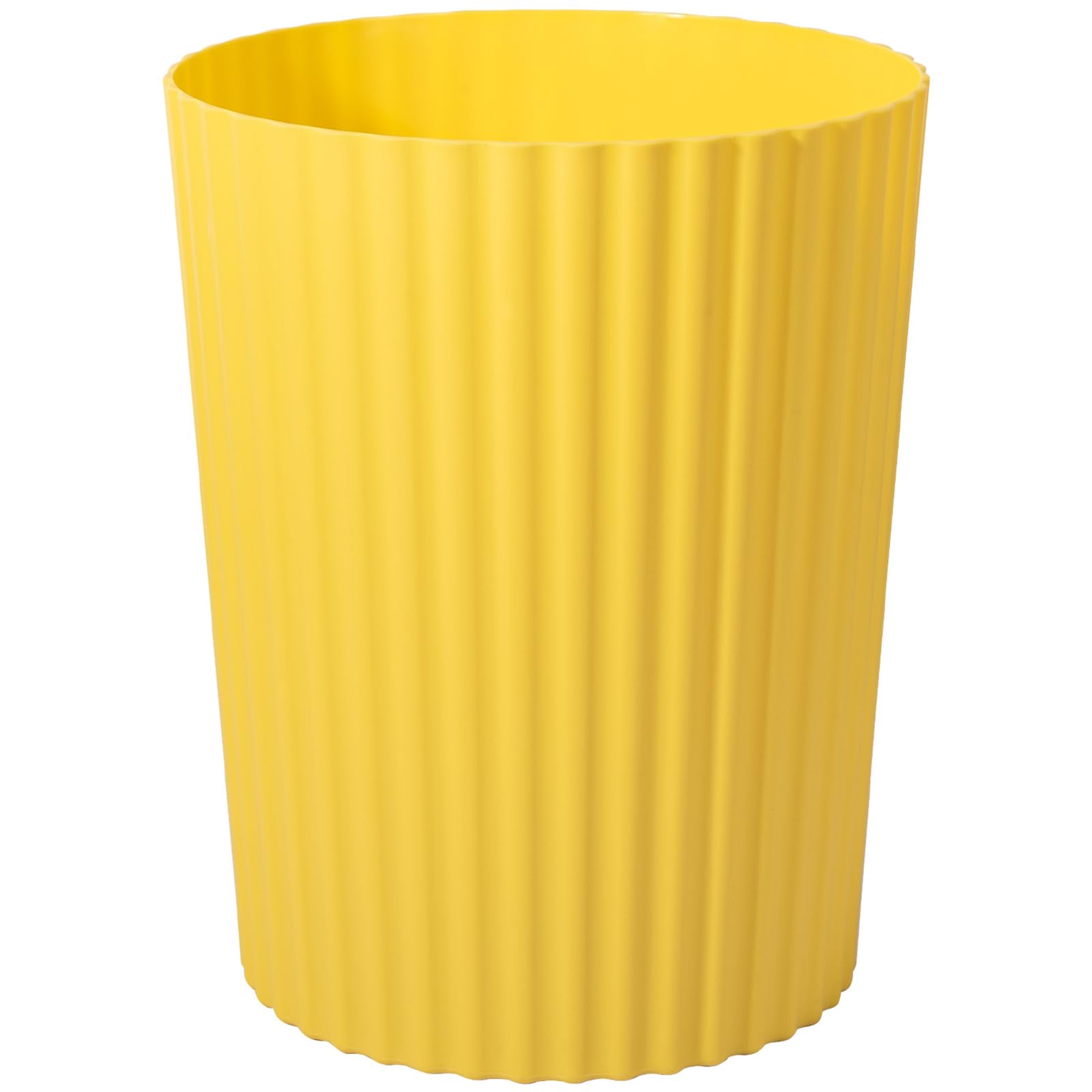 Photo 1 of JiatuA Small Trash Can Plastic Wastebasket Round Garbage Container Bin for Bathroom, Kitchen, Bedroom, Home Office, College Dorm, Yellow